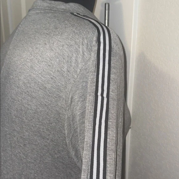 Gray Long Sleeve Faith Athleisure Dress with Beaded Accents - Picture 3 of 3